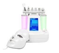 Agua Hidrógeno Oxígeno Belleza Máquina, 7 en 1 Pequeña Vejiga Instrumento de Limpieza Multifuncional,Máquina de Oxígeno Hidrafacial, Microdermoabrasión