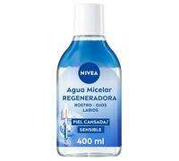 NIVEA Agua Micelar Regeneradora (400 ml), gel limpiador facial con 5% Sérum y Amino Acid Complex, tónico facial para rostro, ojos y labios, aceite desmaquillante facial con Pantenol y Escualano