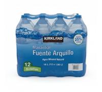 Agua Mineral Natural Manantial Fuente Arquillo -Kirkland Pack de 12 Botellas de 1,5L (Total 18L) - Para Hidratación Familiar y Sostenible- Nexu