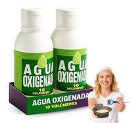 Agua oxigenada, Grado cosmetico uso estético y personal, 10 volúmenes con tapa de seguridad, Coloración del cabello, Aclarado suave, Higiene personal, Cuidado de la piel, Capacidad 2 botes de 250 ml