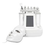 Agua Oxígeno Hidrafacial Machine,Dermabrasion Hydro Limpieza Profunda Hydra Beauty Facial Care Machine con máscara LED, Hydro Dermobrasion Jet Peel pequeño dispositivo de burbuja