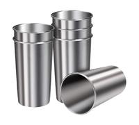 Agua Para - Vasos De Acero De Calidad , Contenedores De Bebidas Reutilizables, Conjunto De Servicio Apilable De 600 Ml Con Acabado Suave Antióxido Para Rendimiento D