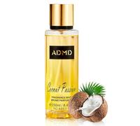 Agua perfumada para el cuerpo, Body Spray Fragrance Spray, Coconut Perfume, Bruma corporal, Natural Fragrance Body, Perfume Spray, for Easy Application in All Skin Types