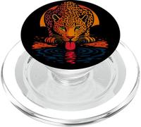 Agua Potable de Leopardo, diseño de Animales Salvajes atrevidos PopSockets PopGrip para MagSafe