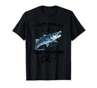 Agua Salada Barracuda Me Gusta Mucho el Amante de los Peces Barracuda Camiseta