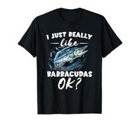 Agua Salada Me Gusta Mucho Barracuda Fish Lover Barracuda Camiseta