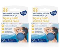 Agua Y Ruido Tapones De Silicona 3 U (Paquete de 2)