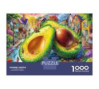 Aguacate Colorido 1000 Piezas Set De Puzzle Ilustración curativa Puzzle Cartón Premium - Antiestrés Y Decoración, Regalo para Mujeres, Hombres Y Niños, Entrena El Cerebro 70x50cm/1000pcs