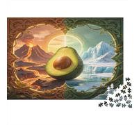 Aguacate Creativo Puzzle de 1000 Piezas Puzzle para Adultos Papel Escena Fantástica de Cuatro Estaciones Relajación Enfoque Familiar Decoración Regalo 70x50cm/1000pcs