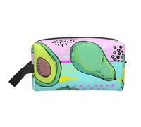 Aguacate Dibujo Mano Colorido, Bolsa de Maquillaje Bolsa de cosméticos Bolsa de artículos de tocador de Viaje portátil Organizador de Bolsa de Maquillaje