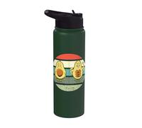 Aguacate en el gimnasio Genial Echa un vistazo a mi cuerpo Stainless Steel Insulated Water Bottle