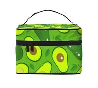 Aguacate sobre Alimentos y Bebidas Verdes, Bolsa de Maquillaje Bolsa de cosméticos Bolsa de Aseo de Viaje portátil Estuche para lápices