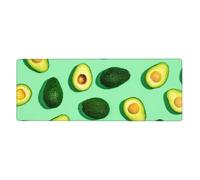 Aguacate Verde Fresco Fitness Personas Ejercicio,Alfombrilla de ratón Grande para Escritorio, Teclado de Ordenador, Base de Goma Antideslizante, 30 x 80 cm
