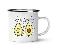 Aguacate You Complete Me Retro Esmaltado Taza