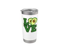 Aguacates Funny Heart Gauc Extra I Love Avocados Vaso térmico de acero inoxidable de doble pared