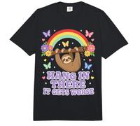 Aguanta ahí se Pone Peor Perezoso Arco Iris Comfort Colors Adult Heavyweight T-Shirt