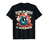 Aguantar allí se Pone Peor Bomba de Dibujos Animados temor existencial Camiseta