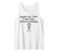 Aguantar Calor y Gente al Mismo Tiempo Stickman Cómico Camiseta sin Mangas