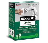 AGUAPLAST Operlite - Masilla rehabilitada contra la humedad y el salitre, 1 kg - Masilla, yeso color gris claro
