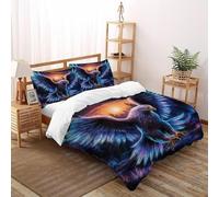 águila(1) Juego De Cama Tamaño Elegant Comfort Lujoso animaleses Bedding Funda De Edredón 3 Piezas -Incluye 2 Fundas De Almohada(50 * 75),Double(200x200cm)
