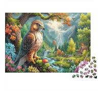 Águila 1000 Pieza PuzzlesCorriente Falcon Forest Rompecabezas para Adultos Imposible Y Niños +14 Años Colores Variados70x50cm/1000pcs