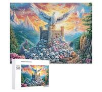 Águila Blanca en el Castillo del cráneo con Pavo Puzzle 500 Piezas para Parejas Noche En Casa Desafío Intelectual Regalo para San Valentín 500 PCS