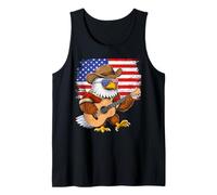 Águila calva americana Bandera de EE. UU. Patriótico Camiseta sin Mangas