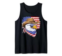 Águila calva americana Bandera de EE. UU. Patriótico Camiseta sin Mangas