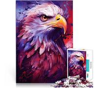 Águila Calva Americana Rompecabezas de 1000 Piezas para Adultos Juegos Divertidos para la Familia Decoración de Pared cumpleaños y Navidad 38x26cm