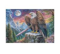 Águila Calva con una Espada bajo los Picos a la luz de la Luna Puzzle 300 Piezas Juguete Educativo Familiar Rompecabezas 3D para Hombres Y Mujeres Construir Maquetas Desafío Intelectual 300 PCS