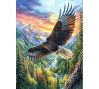 Águila Calva del Bosque Puzzle 1000 Piezas Cartón Grueso para Principiantes Cuentos de Hadas de Animales Salvajes fantásticos Ejercicio Mental Relajante Ocio Creativo Casa Regalo Creat