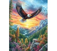 Águila Calva del Bosque Puzzle 300 Piezas Cartón Grueso para Adultos Y Adolescentes Cuentos de Hadas de Animales y Plantas Ocio Doméstico Terapia Relajación Mejor Valorado Idea De Regalo 300 PCS