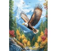 Águila Calva del Bosque Puzzle 300 Piezas Papel Mayores Animales fantásticos de Animales Salvajes Terapia Ocupacional Alivio Estrés Tiempo Libre En Casa Regalo Original 300 PCS