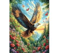 Águila Calva del Bosque Rompecabezas 1000 Piezas Cartón para Niños Mayores 14 Años Animales y Plantas Entretenimiento Casa Terapia Relajación Ocio Doméstico Detalle Único Original 1000 PCS