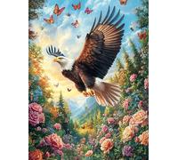 Águila calva del bosque Rompecabezas 1000 Piezas Cartón Para Parejas Cuentos de hadas de animales salvajes fantásticos Actividad Hacer En Grupo Ejercicio Mental Para Reyes Magos Detalle Cumpleaños 100