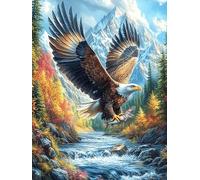 Águila Calva del Bosque Rompecabezas 500 Piezas Cartón para Toda La Familia Animales y Plantas Juego Compartir Estimulación Cognitiva Regalo Fin De Año Mejor Valorado 500 PCS