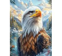 Águila Calva en el jardín Rompecabezas 300 Piezas Cartón Grueso para Mayores Cuentos de Hadas fantásticos de Animales Salvajes Noches Juegos Familiares Estimulación Mental Regalo San Valentín 300 PCS