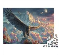 Águila Calva en el Pico de la montaña Puzzle 1000 Piezas Adultos - Vida Silvestre Rompecabezas, Desafiante, Decoración del Hogar, Regalo 52x38cm/1000pcs