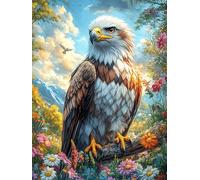 Águila Calva en una Rama Puzzle 300 Piezas Cartón Blanco Premium para Expertos Cuentos de Hadas de Animales y Plantas Actividad Compartir Familia Desarrollo Cognitivo Garantía Satisfacción 300 PCS