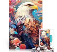 águila Calva Entre Flores Puzzle de 1000 Piezas para Adultos Ayuda al Cerebro a ejercitar Juguetes adictivos para Cultivar la Paciencia. Decoración 38x26cm