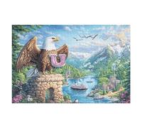 Águila Calva Letra U Puzzle 1000 Piezas Educativo Familiar Animal Pet Doll Rompecabezas 3D para Toda La Familia Aliviar Estrés Decoración Hogar Portátil 1000 PCS