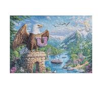 Águila Calva Letra U Puzzles 300 Piezas Estera Portátil 3D Antideslizante Animal Pet Doll Rompecabezas Familiar para Adultos Aliviar Estrés Decoración Hogar Moderno Creativo 300 PCS