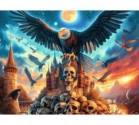 Águila Calva luz Sagrada Rompecabezas 300 Piezas Cartón para Toda La Familia Colorful Fantasy Vida Silvestre Juego Compartir Estimulación Cognitiva Regalo Fin De Año Mejor Valorado 300 PCS/40x28cm