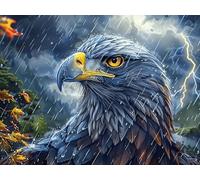 Águila Calva mar de Nubes tormentosas Rompecabezas 500 Piezas Cartón para Parejas Bestias fantásticas Actividad Tiempo Libre Terapia Relajación Decoración Salón Regalo Sorpresa 500 PCS