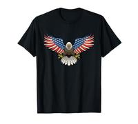 Águila calva patriótica con alas de bandera Camiseta