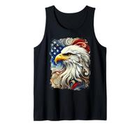 Águila Calva Patriótica Con Bandera Americana Arte Abstracto Camiseta sin Mangas