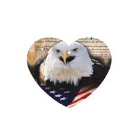 Águila calva patriótica con impresión de bandera estadounidense, 10 unidades, tarjetas ambientadoras para coche, hojas colgantes perfumadas para baño con cuerda