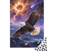 Águila Calva Planeta Destrozado Puzzle 1000 Piezas Impresión De Alta Definición, Puzzle De Madera, para Adultos Y Niños, Rompecabezas Juego Familiar, Pasatiempo Creativo 1000pcs (75x50cm)