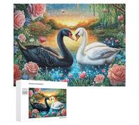 Águila Calva por Encima de la cabaña del Bosque con Lobos Puzzle 500 Piezas para Adultos Entrenamiento Cerebral Dominio Lógico Regalo para Amantes De Desafíos 500 PCS