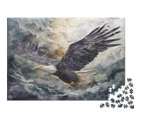 Águila Calva Puzzle Imposible,desafío para Adultos Sea of Clouds Juego Educativo 1000 Piezas Obra De Arte De Juego De para Adultos Y Niños A Partir De 12 Años 1000pcs (75x50cm)